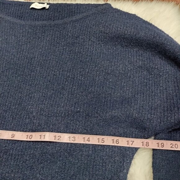 Meshki Navy Blue Chic Rafferty Boat Neck Knit Sweater Dress Women's Size Medium - Picture 10 of 13
